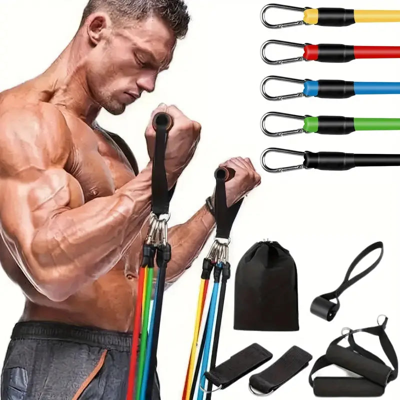 11pcs TPE Resistance Fitness Set - Ultimate Strength Trainer