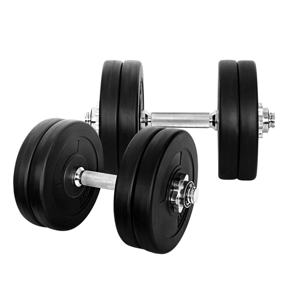 NNEDSZ 25kg Dumbbell Set Weight Plates Dumbbells Lifting Bench