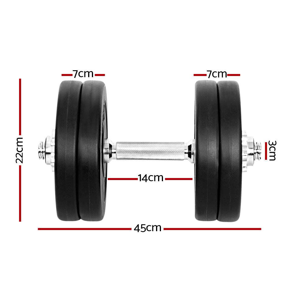NNEDSZ 25kg Dumbbell Set Weight Plates Dumbbells Lifting Bench