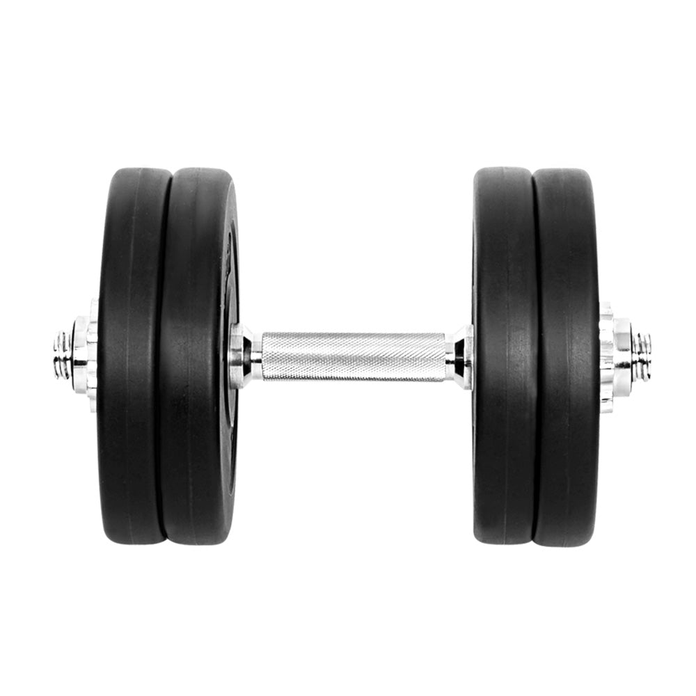 NNEDSZ 25kg Dumbbell Set Weight Plates Dumbbells Lifting Bench