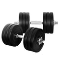 NNEDSZ 35kg Dumbbell Set Weight Plates Dumbbells Lifting Bench