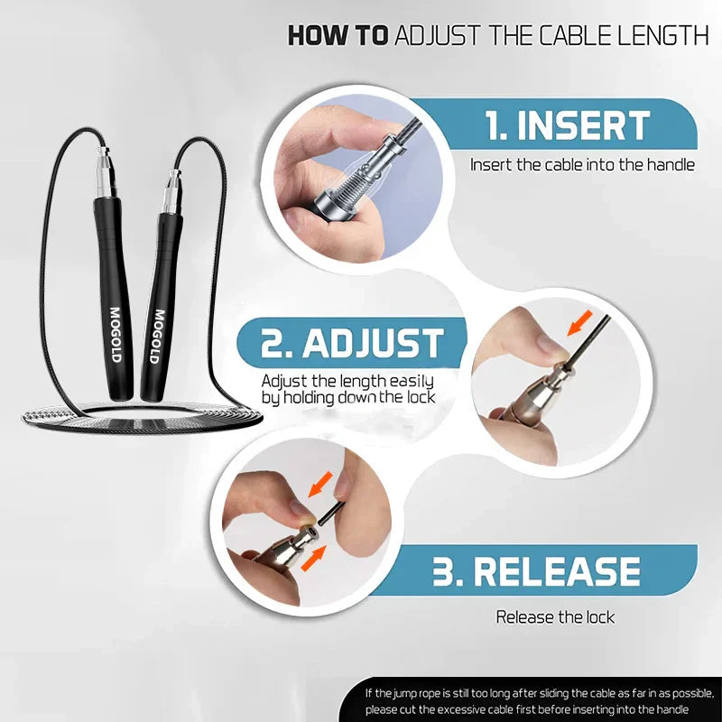 NNEOBA Professional Speed Jump Rope for Gym Fitness