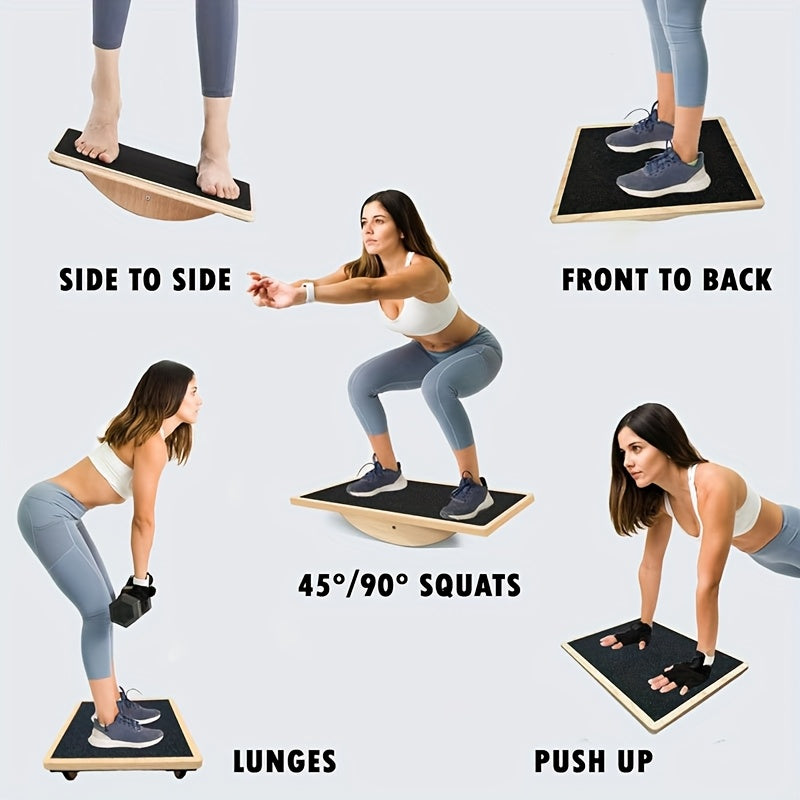 NNETM Wooden Balance Fitness Board for Adults
