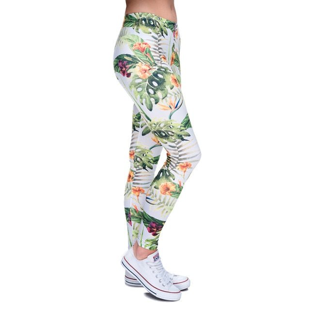 Brand Fashion Camo Branches 3D Printing High Quality Slim Legging Women Casual Home Leggings Woman Pants