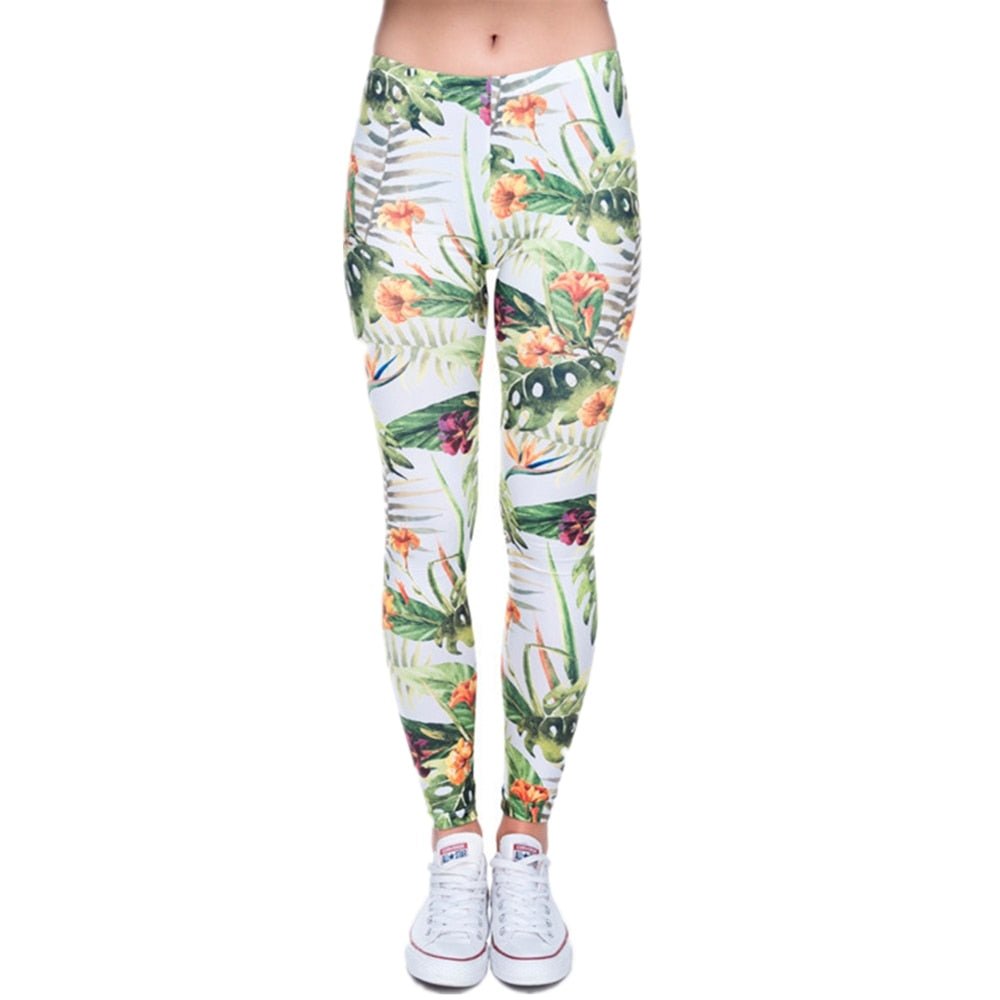 Brand Fashion Camo Branches 3D Printing High Quality Slim Legging Women Casual Home Leggings Woman Pants