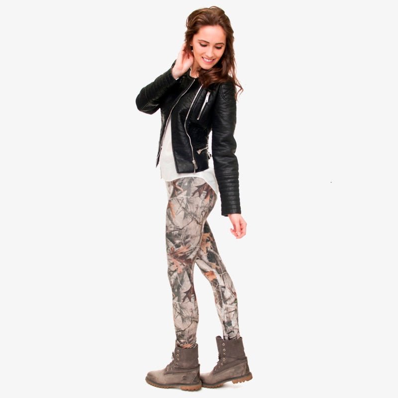 Brand Fashion Camo Branches 3D Printing High Quality Slim Legging Women Casual Home Leggings Woman Pants