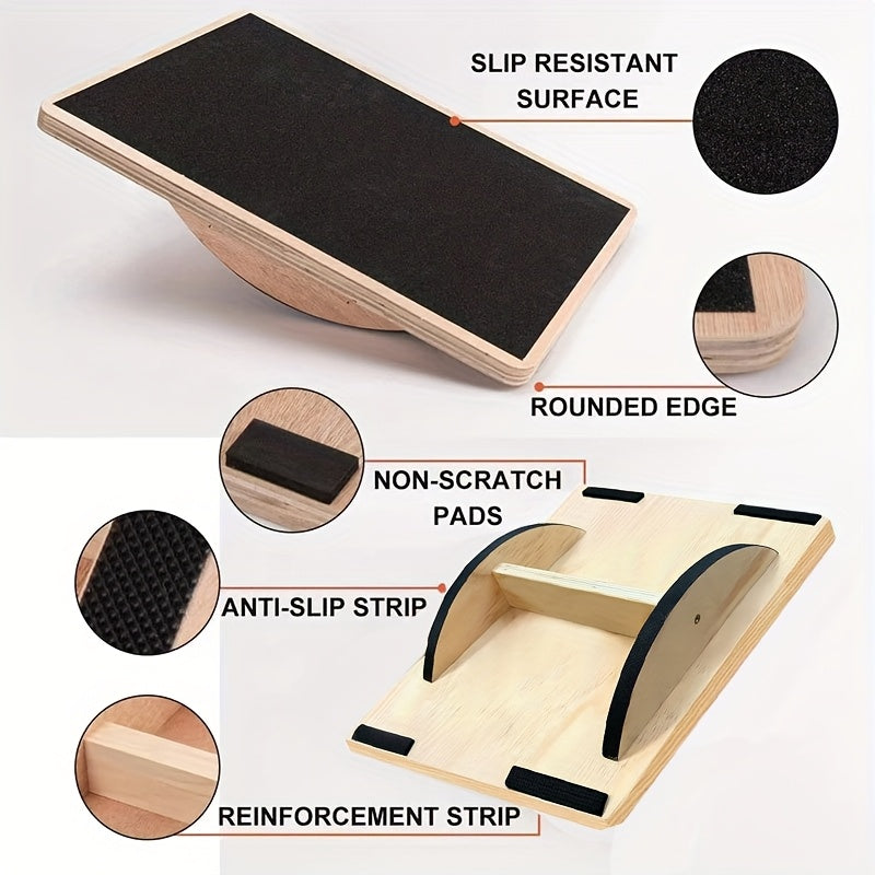 NNETM Wooden Balance Fitness Board for Adults
