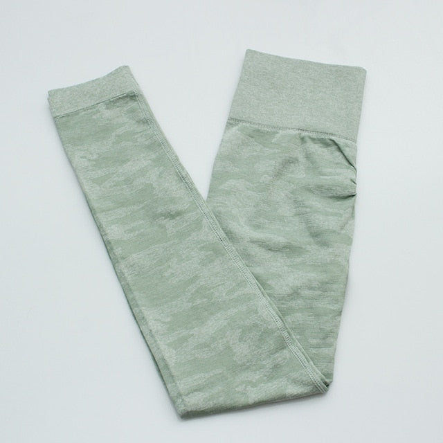 Woman Fitness Camouflage Seamless Leggings High Waist Yoga Pants