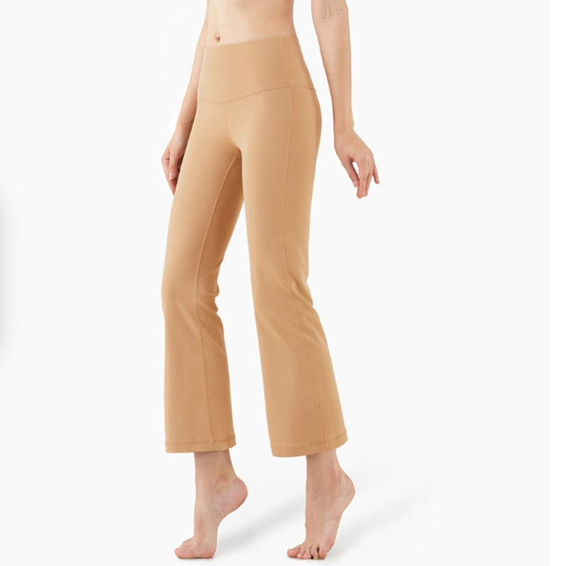 Sports Leggings Women High Waist Wide Legs Yoga Pants Solid Fashion High Elastic Push Up Work Out Pants For Women Jogging Pants