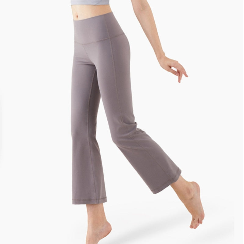 Sports Leggings Women High Waist Wide Legs Yoga Pants Solid Fashion High Elastic Push Up Work Out Pants For Women Jogging Pants