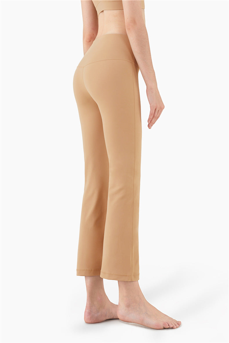 Sports Leggings Women High Waist Wide Legs Yoga Pants Solid Fashion High Elastic Push Up Work Out Pants For Women Jogging Pants